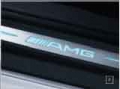 AMG door sill panels, illuminate Blue-backlit, brushed stainless steel, x 2, appointments colour alpaca grey